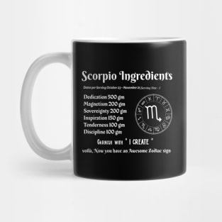 Scorpio Ingredients Mug